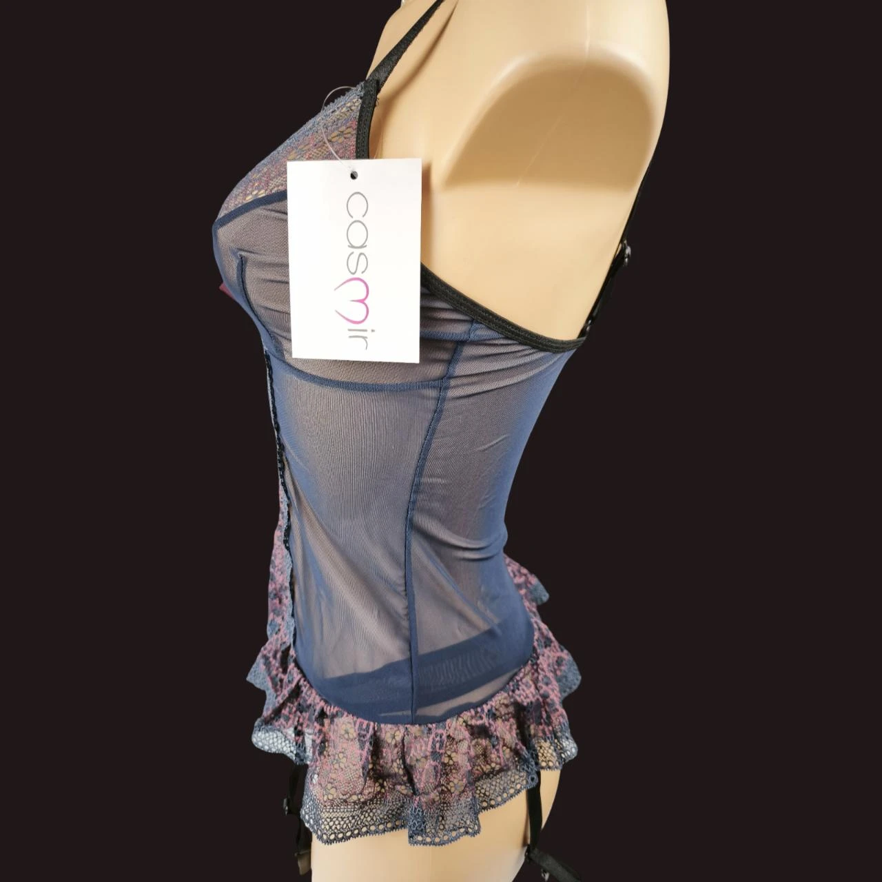 Conjunto de lingerie Guêpière + String Marca Casmir "Elise Corset" Novo G/GG 40/42 – photo 12